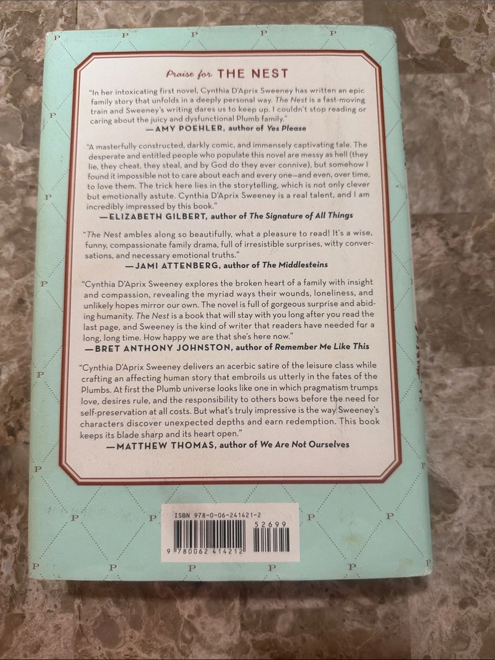 The Nest by Cynthia D’Aprix Sweeney Hardcover - Mint with Gold Foil